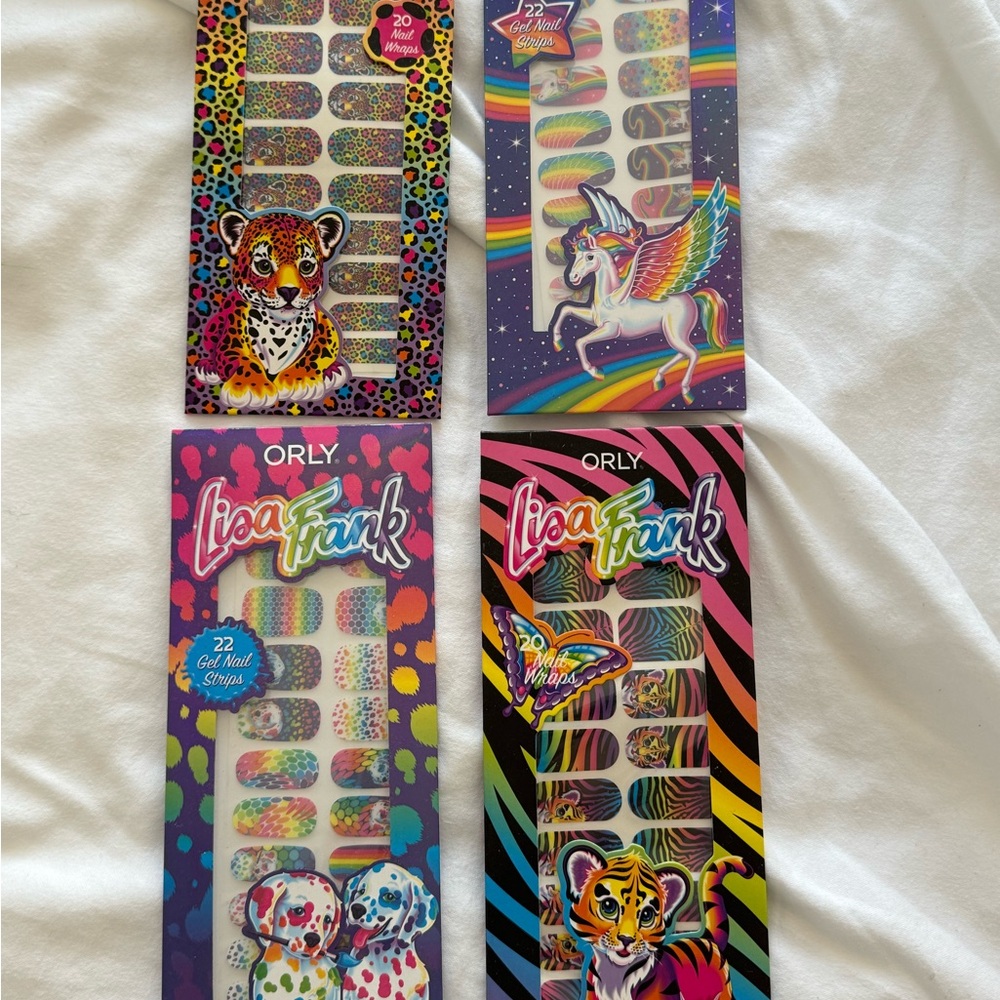 NWT Set of 4 Limited edition ORLY Lisa Frank Gel Nail Strips.